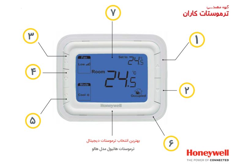 نصب ترموستات هانیول مدل T6861